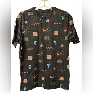 Mens Nike Just Do It AOP Black t shirt Size small EUC